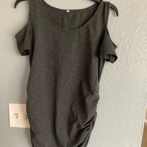 Cold shoulder medium maternity top